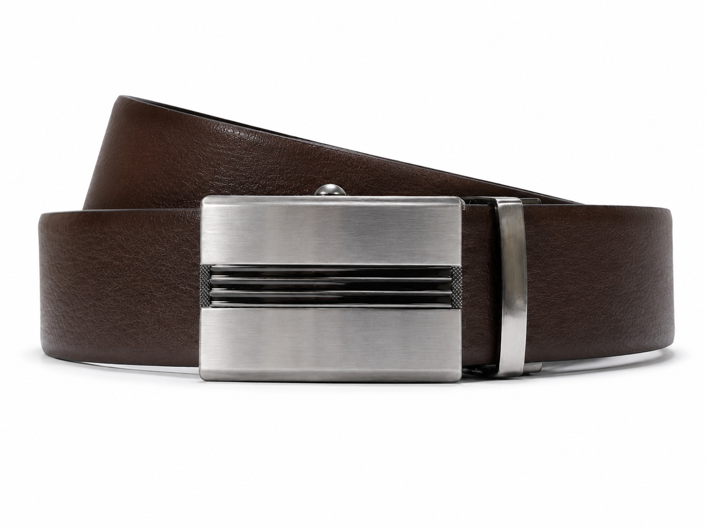 Premium Reversible Automatic Buckle Belt for Men – Black & Dark Brown